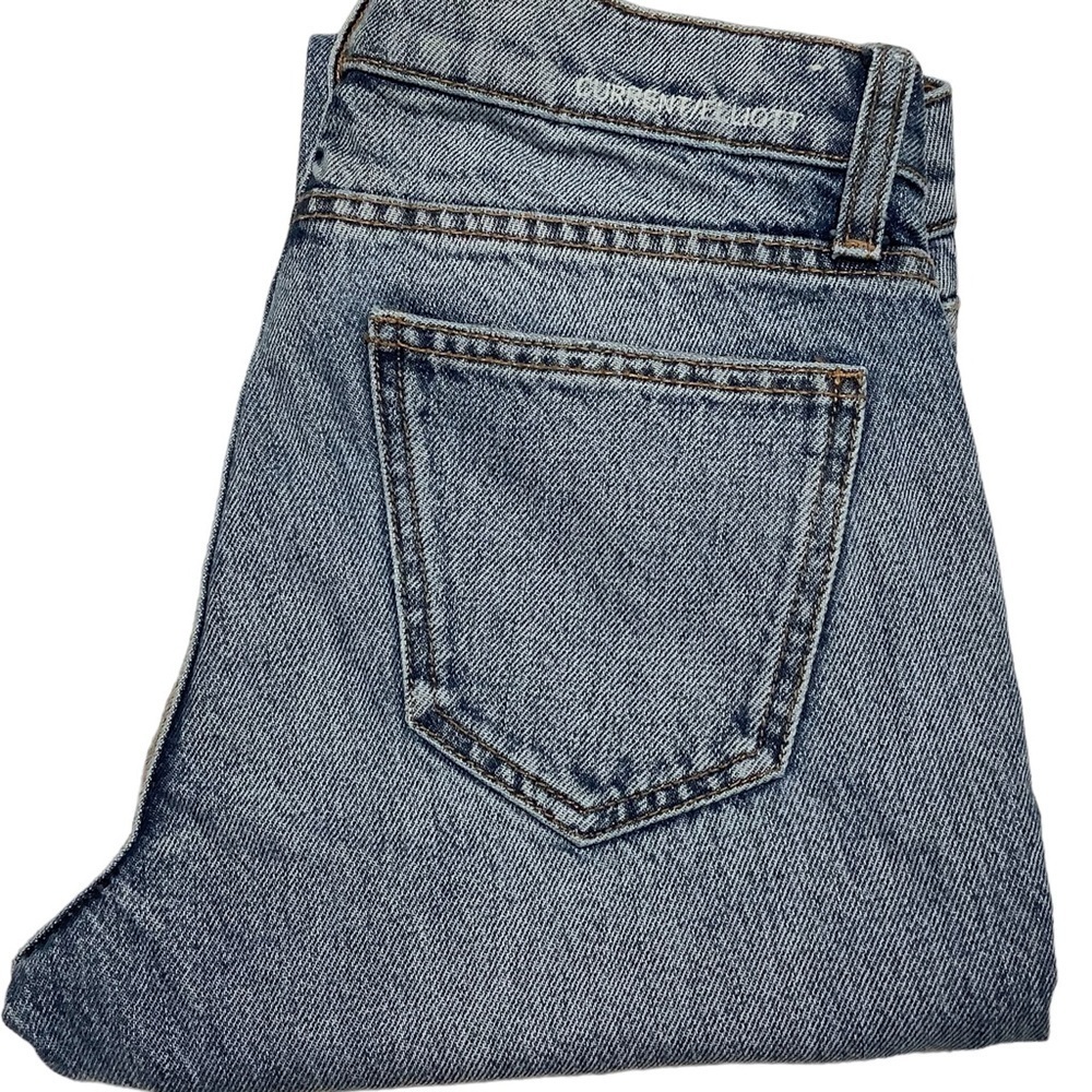 CURRENT/ELLIOT Mid Rise Straight Fit Jeans - Size 24